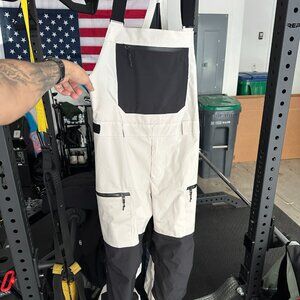 Jones Men’s Snowboard Bib Pants Waterproof White Black